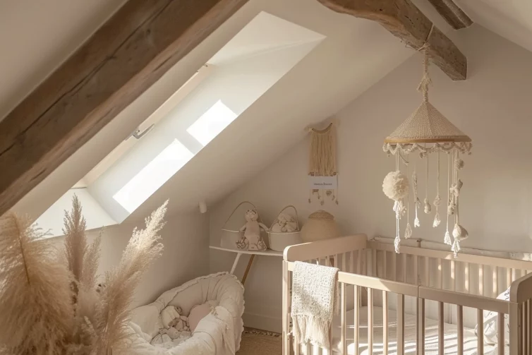 déco chambre bébé mansardée