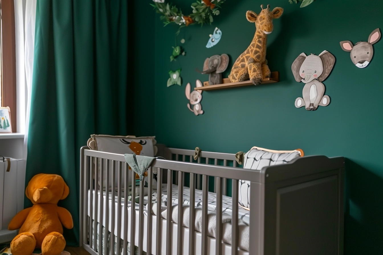 Chambre bébé verte : 26 idées tendances et déco