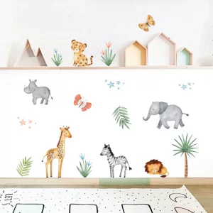 Stickers les mignons animaux de la savane
